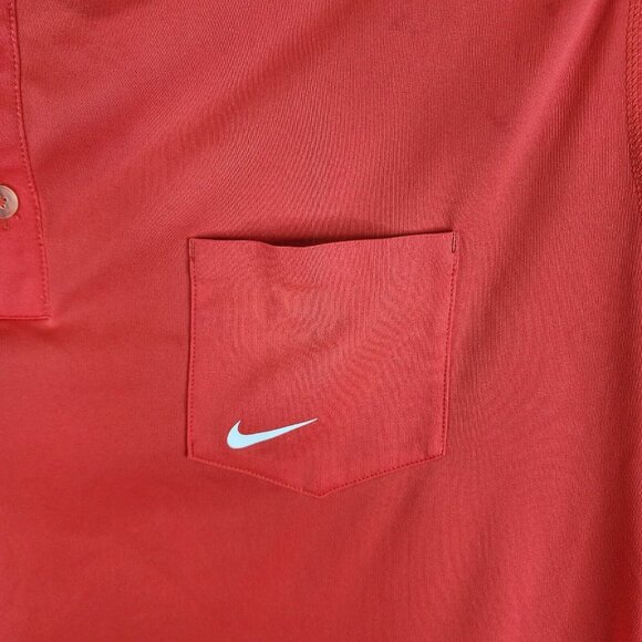 Mens Red Burgundy Nike Golf Tour Performance Polo Shirt Short Sleeve Dri Fit XL - Picture 3 of 10